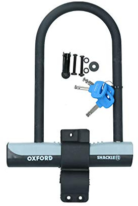 AB Tools U Shackle D Lock 257 x 190mm Bike Cycle Security Wheel Clamp With Carry Bracket