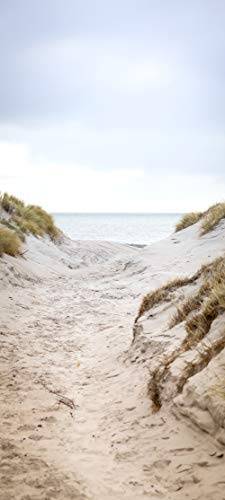 Bilderdepot24 selbstklebende Türtapete | Sandstrand - Helgoland | Maße 90 x 200 cm | Einteiliger Aufkleber für Türen Folie für Türen Poster | Wanddekoration Wohnraumdekoration | TF70276