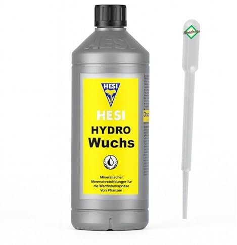 Hesi Hydro-Growth 1 liter - Hydro-Culture Grow Gödselmedel Naturlig Gödselmedel Inomhus Växter Bio Vätska Organisk Bloom Boost