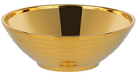 Cabilock Groß Ramen Bowl Ramen Schüssel Edelstahl n Japanische Ramen Suppe Küche Abendessen Für Nudel Suppe Salat Pasta Reis Kochen Goldene n Große Ramenschalen Ramen Schüsseln Geschirr