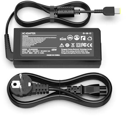 BIUBOTY 65W Ladekabel Laptop Netzteil Kompatibel mit Lenovo ThinkPad T440 T450 T460 T470 T480 X240 X250 X260 X270 L440 L450 L460 L470 E440 E450 E460 E470 E475 Yoga 11 11S 13 Yoga 260 Yoga 370 Slim Tip