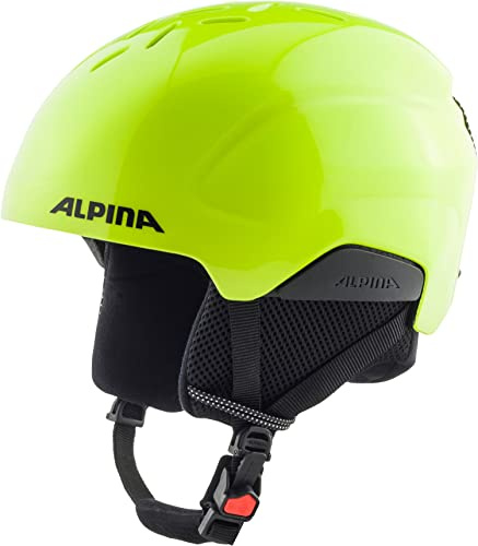 ALPINA Unisex - Barn, PIZI Skidhjälm, neon-yellow matt, 51-55 cm