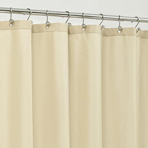 ALYVIA SPRING Tenda da doccia in tessuto impermeabile, morbida e leggera, piccola tenda da doccia con magneti per box doccia stretta, lavabile in lavatrice, 91 x 183 cm, crema | 2 magneti, panno morbido e qualità alberghiera, lavabile in lavatrice, leggero, dimensioni da bancarella