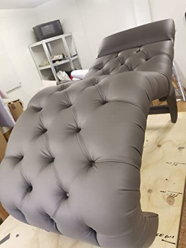 Anatomische Kosmetikliege mit verstellbarem Kopfteil, Kunstleder, 175x70 cm, Liege für Wimpernverlängerung, Couch für Beauty Salon - 29 grau