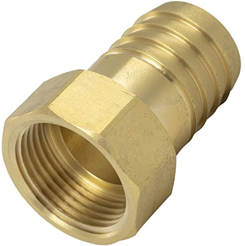 AERZETIX - Raccordo Femmina Scanalato 1 per Tubo Ø30mm - Filettatura Interna - per Chiave 38mm - Adattatore Connettore Sistema Circuito Irrigazione Pompa - in Ottone - C60613