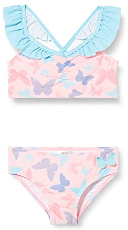Playshoes Mädchen Uv-schutz Bikini Badeanzug Schwimmanzug Badebekleidung, Schmetterlinge, 98-104 EU