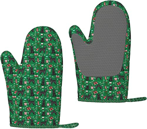 Gants de Four Gants de Four en Silicone pour Chien Goldendoodle Noir Gants de Cuisine antidérapants, Gants de Cuisson résistants à la Chaleur Une Paire
