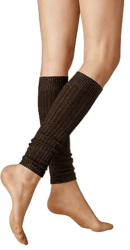 KUNERT Damen Winter Dreams-Rib wärmend Strick Stulpen, Brown-Mel. 8210, OneSize