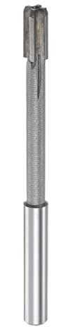 sourcing map Spannen Reibahle 7.3mm H7 Hartmetall Spitze Gerade Flöten Rund Schaft Drehmaschine Fräser