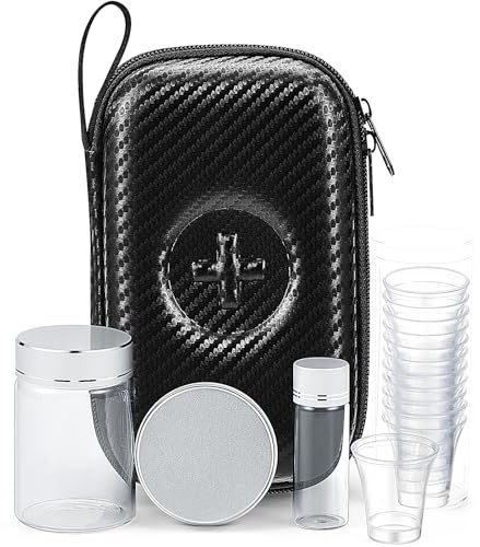 Uiifan 1 Set Portable Communion Cups and Wafer Set, Black