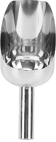Stainless Steel Ice Scoop, Metal Ice Scooper Small Food Scoops Food Shovel Ice Flour Utility Scoop for Kitchen Bar Party(Small)