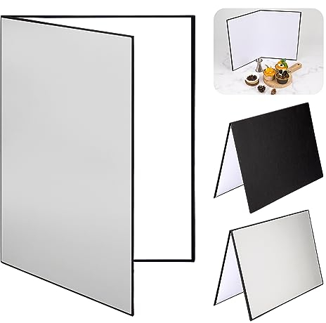 Light Reflector A3 Photography Cardboard 3 in 1 Diffuser Folding Light Diffuser Board for Studio Product Photography Still Life Photo Shooting 42 * 29cm (Silver/Black/White)