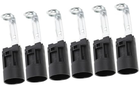 Alipis 6 Piezas Portalámparas de vela partes de la lámpara casquillo de reparación de lámpara de portalámparas e14 enchufe e14 Bombilla luz de las velas base soporte Componente cobre