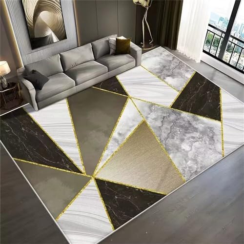 RUGMRZ Flur Teppich Läufer Webteppich Graues geometrisches Muster lässig dekorative Accessoires modern Multi-Size Esszimmer Deko Büro 70 x 140 cm