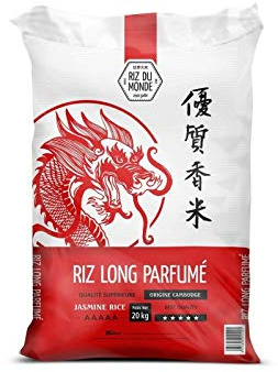 Riz du Monde Cambodge Dragon 20 kg - Riz Parfumé d'Excellence, Source d'Evasion Culinaire - Saveurs Asiatiques Authentiques. - L'Unité