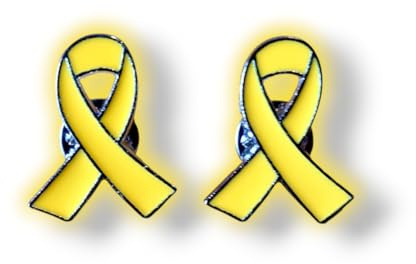 2Pcs Yellow Ribbon Pins Hostages Israel Bring Them Home Pin Breast Cancer Awareness Lapel Pin Metal Hope Enamel Brooches for Women & Men Jewelry Decoration