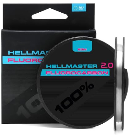 Hellmaster 100% Fluorocarbon Angelschnur - Vorfachschnur für Raubfische