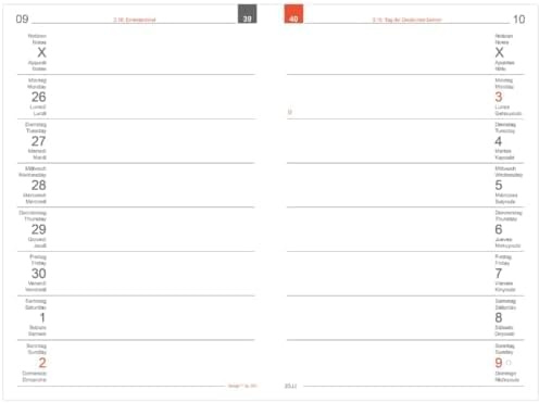 X17- A5 Wochenkalender-Wochenplaner Nachfüllpack | „Kompakt“ 2027, 1 Heft à 12 Monate, inkl. Memokarte. Nur passend für das X17-System. Made in Germany