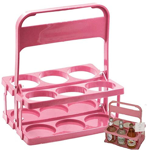 HiyyFloy Beer Storage Rack Drink Carrier Rack Camping Foldable Picnic Basket Shopping Basket Milk Bottle Holder Photo Props