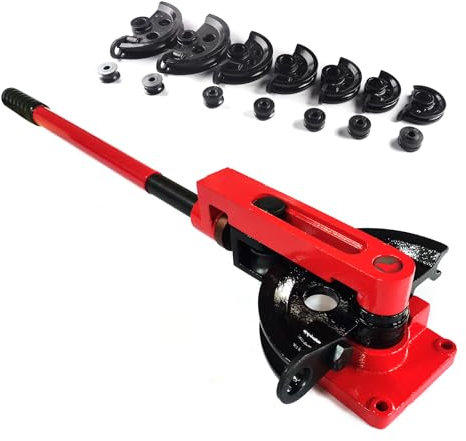 Cintreuse manuelle équipée de 7 formes de pliage à 180 °, diamètre 10-25 mm, 10/12/14/16/19/22/25 mm, pour tube en cuivre, tube en fer, tube en aluminium, tube en acier inoxydable