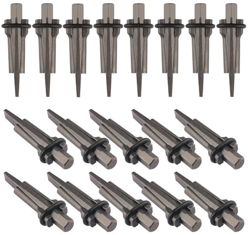 Biugaaufai 20 Pack 5/8 Inch Wedge and Feather Shims, Heavy Duty Stone Rock Splitter, Plug Wedge Feather Shims for Rocks, Concrete, Ideal for Outdoor Collection and Construction