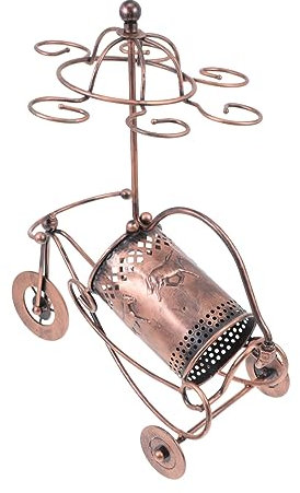 DECHOUS Stylish Iron Bottle Rack Wine Storage Rack Decorative Bottle Shelf for Bar