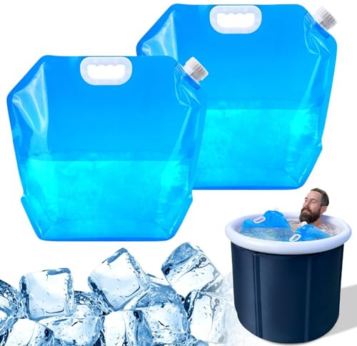 YUEXNKO 10L Bolsa de Agua Plegable,2pcs Agua Potable Plegable Portátil,Portátil Plegable Agua Potable,Recipiente Potable Portátil,para Camping al Aire Libre Senderismo Picnic Barbacoa