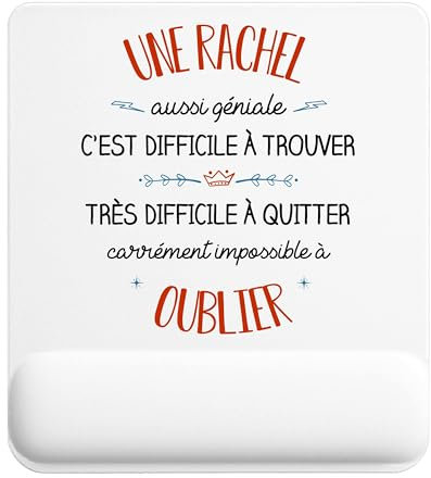 Planetee Tapis de Souris Une Rachel Aussi géniale | Accessoire Bureau Ergonomique - Idéal pour Anniversaire, Collègue, Secret Santa Noël, Fête des Pères et Fête des Mères