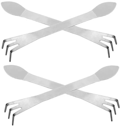 UKCOCO 4piezas Rastrillo De Jardín Inoxidable Mini Herramientas para Bonsái y Jardinería Desherbar y Aflojar Suelo