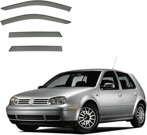 AjaxCat Windabweiser für VW Golf 4 MK4 1998+, Autofenster Regenschutz, Regenabweiser Integrierte Deflektoren Integrierter Windabweiser