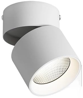 Faretto da soffitto pieghevole a LED da superficie, 7W, 10W, 15W, faretto da soffitto in alluminio(Warm Light,Black Body,6 PCS 7W)