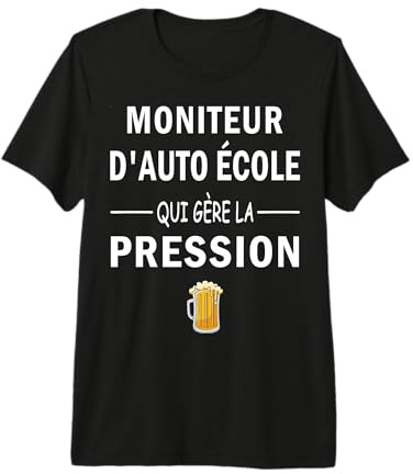 Moniteur d'auto école T-Shirt Haut de Gamme