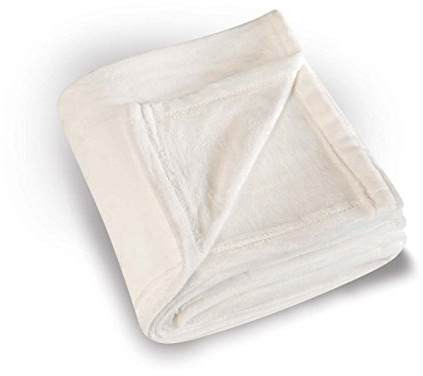 Linder 5047/10/841 Plaid Doux Polyester Blanc 130 x 180 cm