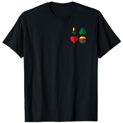 Schafkopf Kartenspiel Farben des bayrischen Blattes T-Shirt