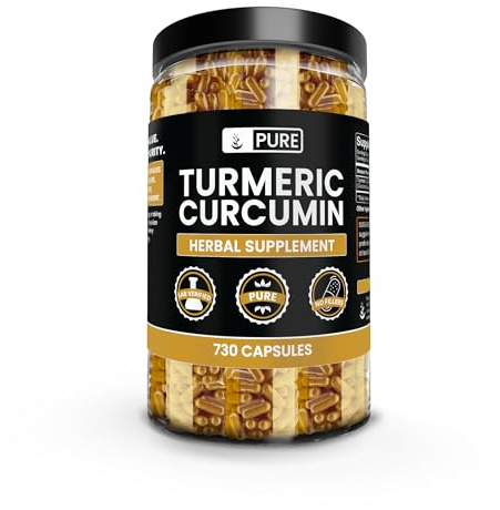 Pure Original Ingredients Turmeric Curcumin 730 Capsules No Magnesium Or Rice Fillers, Always Pure, Lab Verified