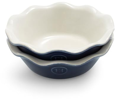 Emile Henry Set of 2 Mini Pie Dish pirofila, Ceramica, Crepuscolo