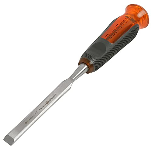 Buck Bros. 74813 1/2-Inch Wood Chisel, Full Tang Wood Carving Tools, Woodworking Tools for Carpentry, Trim Work, and DIY Projects, Hardened Steel Blade, Beveled Edge, Durable Non-Slip Handle