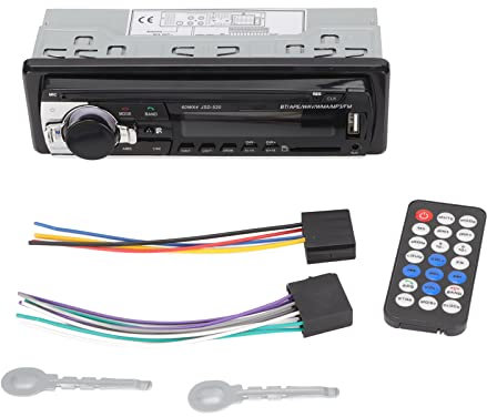 Radio de Coche Bluetooth, Reproductor de Radio MP3 para Coche, Receptor Estéreo Multimedia para Coche, Conexión Dual, Llamadas Manos Libres, Control de Voz AI, DVD, Radio para Coche, USB 2.0, CD, Rece