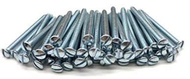 Jones DIY M3.5 Silver Electrical Socket Screws, 40mm, For Switches, Light Switch, Plug Sockets, 3.5mm x 40mm, (50)