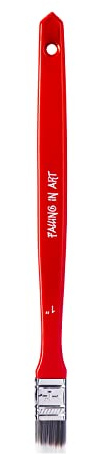 Falling in Art Flat Paddle Paint Brush with Long Handle, Large Scale Brush for Oil and Acrylic Paints, 1 Inch