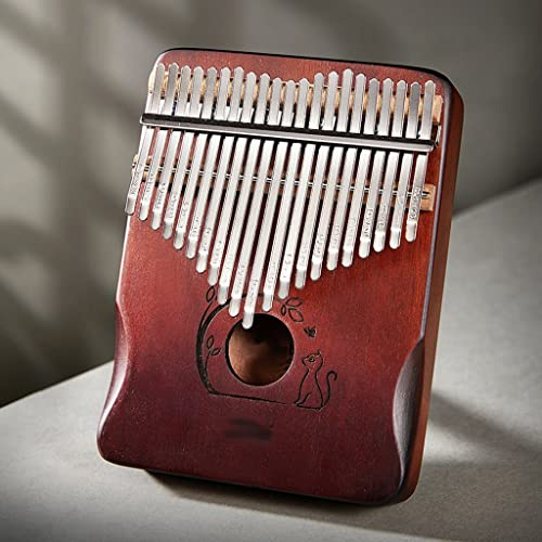 TRoki Kalimba-Daumenklavier mit Mahagonikorpus und 21 Tasten: Einbrett aus Holz, musikalisches Fingerinstrument (Farbe: 3er-Pack, Größe: 21 Tasten)