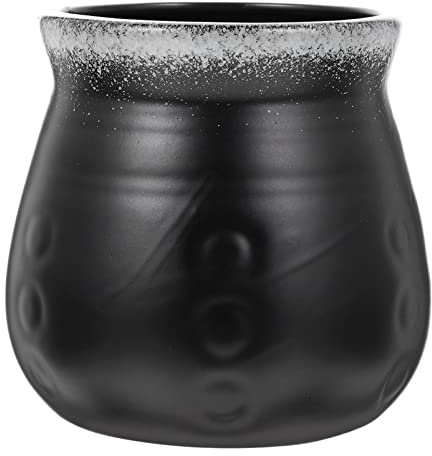 SilteD Tarros de té, tarro de almacenamiento de cerámica, bote de té, tarros de almacenamiento de cocina, utensilios de cocina, soporte de cerámica para utensilios de cocina, organizador grande de