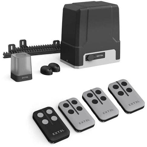 EXTEL - Kit Motorisation connectée pour Portail Coulissant : Max 8m/500kg - XC500 + 2 télécommandes OFFERTES Umii