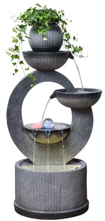 Fontaine de Jardin Décoration de sol de système d'eau à circulation d'eau automatique moderne et simple, décoration de paysage d'étang à poissons de fontaine de cour de salon Fontaine Exterieure