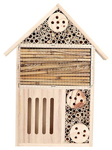 Bienenhaus aus Holz, Schmetterlingshotel aus Holz, Hängelebensräume für Bienenfalter, handgefertigtes Gartenhaus für Bienen (A Typ)