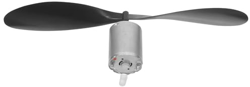 WEKAMOS Kit Microgenerador de Turbina Eólica Mini Hélice Negra y Componente Electrónico Generador Portátil de Energía Eólica para Experimentos Científicos Educativos Modelo Compacto