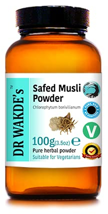 Safed Musli Powder (Chlorophytum borivilianum) - 100g (3.5oz)