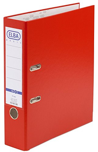 Elba Ordner A4, smart Pro, 8 cm breit, Kunststoff außen, rot