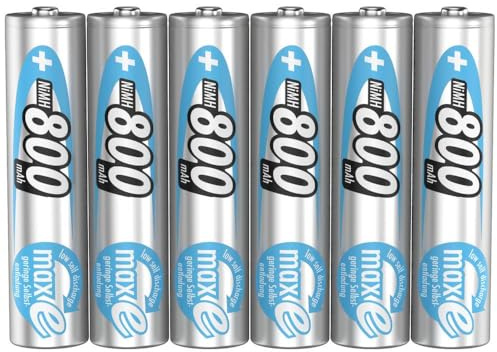Ansmann MaxE HR03 Akku LR3 (AAA) NiMH, 800 mAh, 1,2 V, 6 Stück