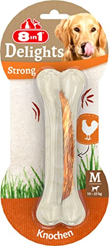 8in1 Delights Strong ben M – extra starka tuggben för kraftigt tuggande medelstora hundar, 1 styck